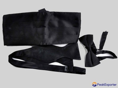 Custom poly black cummerbunds   Custom Cummerbunds manufacturer