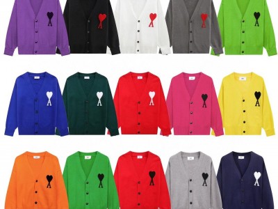 Wholesaler Ami Paris Unisex Classic Wool Cardigan AMI Paris Sweaters men