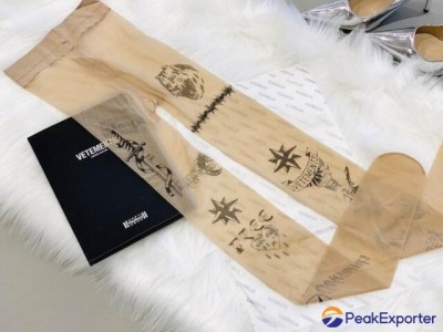 Vetements Women's Natural Beige Wolford Edition Tattoo Tights