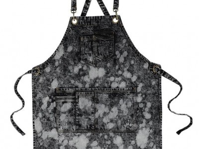 High quality Unisex Denim Bib Apron 100% Cotton Apron Black Denim Apron
