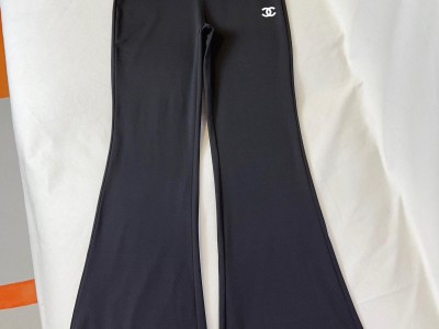 New high elasticity flared pants custom yoga elastic fabric casual sports pants