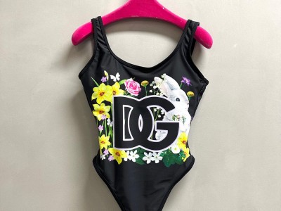 Big logo flower rabbit pattern one-piece swimsuit Year of the Rabbit limited