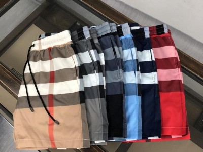 Straight Leg Long Length Checked Swim Shorts Men shorts