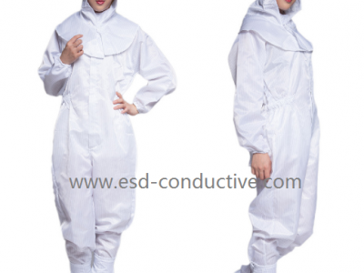 Strip grid Shawl hat ESD Polyester Coveralls