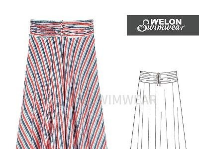 Stripe Print Beachwear