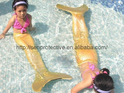 China customized children mermaid tail swimwear for swimming with mono fin