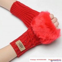 Cheap     Glove Winter Warm Mittens Women Woollen Yarn Gloves Crystal Buttons