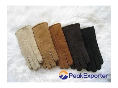 Double-Faced Sheepskin Gloves Warm Lambskin Unisex Gloves