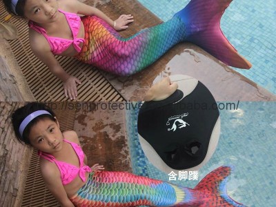 2016 wholesale Mermaid fish tail junior girls sexy shiny beach swimwear