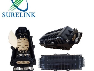 Outdoor Waterproof Two Inlets Outlets Fiber Optic Splice Wnclosure Box