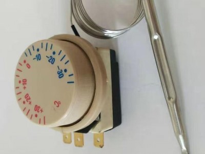 Adjustable capillary  thermostat for toaster oven temperature switch