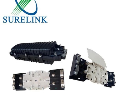 Horizontal Joint Closure Fiber Optical Splice Closure with 2 Inlets Outlets
