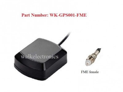 magnetic or adhesive mount fme female waterproof high gain active gps antenna