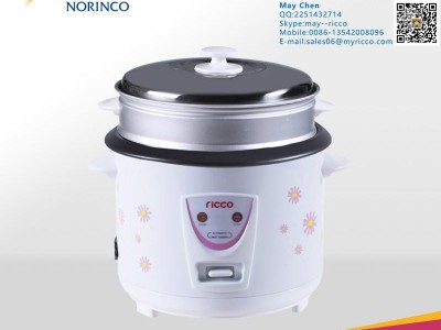 Cylinder straight type 1.8L electric rice cooker with flower