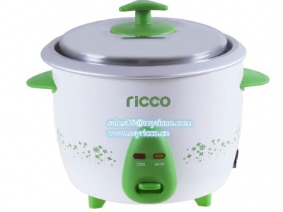 Electric Drum Rice Cooker with green flower 0.6L~1.8L~2.8L