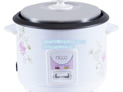 Cylinder straight type electric rice cooker with flower housing