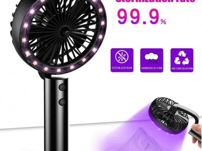 UV Disinfection Handheld Fan,Portable Three-Speed Adjustment