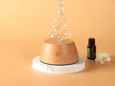 Chrismas tree shape aroma nebulzier with LED warm light
