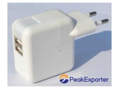 Dual USB charger with Euro plug