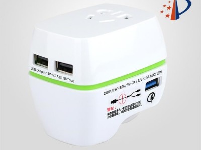 Travel Adapter, Universal Travel Plug Adapter with USB and Safety Shutter