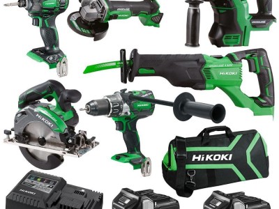 HiKOKI KC18D6P(HRZ) 18V 5.0Ah-2.5Ah Li-Ion Cordless Brushless MultiVolt 6pce Com