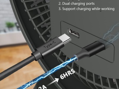 10000mAh clip fan