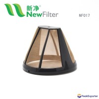 GOLD TONE COFFEE MESH FILTER PERMANENT GROUNDS REUSABLE BASKET