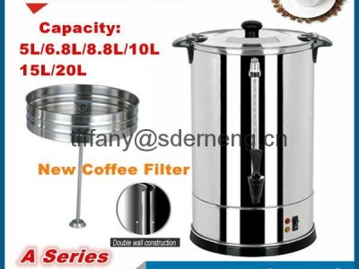 Double Layers American Style Coffee Maker Water Urn Tea Coffee Boiler