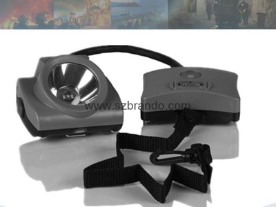 Semi-corded Miner cap lamp with Tracking