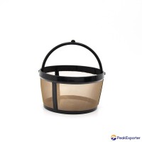 GOLD TONE COFFEE MESH FILTER PERMANENT GROUNDS REUSABLE BASKET Filter Screen