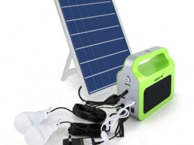 10W portable solar generating system removable lighting kits