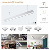L1200*W75*H75mm Modern Office Library Suspended LED Linear Light