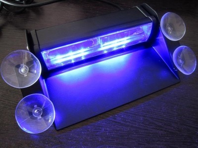 7" Windshield Dash Light 6 Led Strobe Warning Light Bar 18W 12V DC