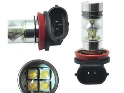 2PCS H11 H8 100W Bright White 6000K LED Fog DRL Daytime Driving Light bulbs