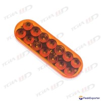 LED trailer 6 Oval Stop Parking Turn Signals Tail Light amber
