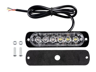 6 LED Amber Flashing Emergency Hazard Side strobe marker lights for Car Truck