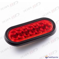 6 Inch Oval Red 10 LED Brake Stop Turn Trailer Tail Truck Lights