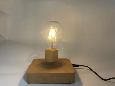 360 rotating square base magnetic levitating floating lamp light bulb for gift