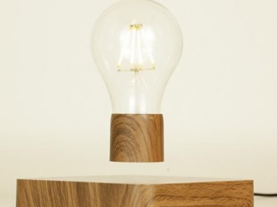 Bottom magnetic rotating and levitating floating lighting bulb for table desk la