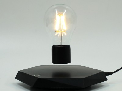 black magnetic levitation floating rotating lamp led bulb light for decoration