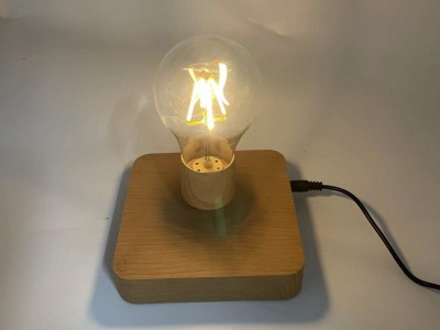 square base magnetic levitation floating night lamp bulb decoration