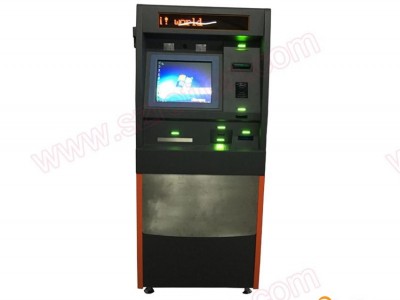 High security currency exchange machine with cash deposit and dispenser