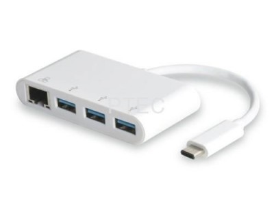USB 3.1 Type C to Gigabit with USB 3.0 HUB with Type C Charging Adapter