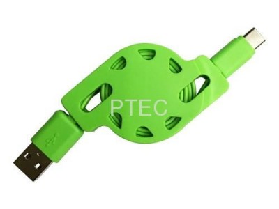USB2.0 AM to Type C Retractable Cable