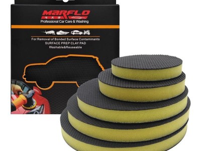 Polisher machine wax pads clay bar pad with hook&loop for RO/DA/ polisher