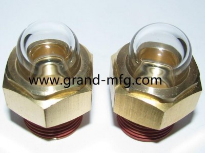 Domed shape oil sight glass 1/2" NPT for radiator system