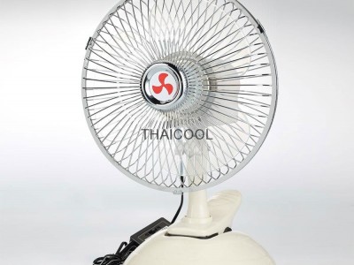 6"  Mini Oscillating Clip Car Fan Full-seal Guard 12V / 24V SUV RV