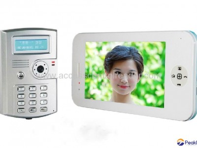 7" color Video door phone support unlocking by ID card,by password,by key