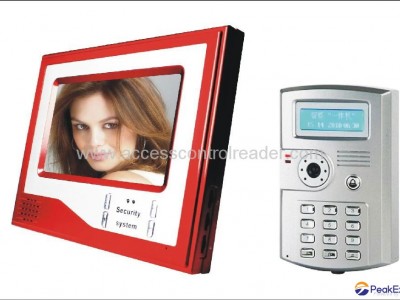 7 inchTFT LCD monitor handfree  video door phone unlock by ID card or password