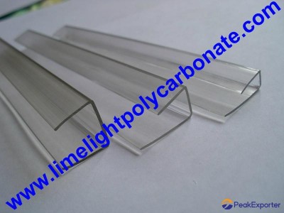 PC-U profile for polycarbonate hollow sheet with thickness 4mm 6mm 8mm 10mm 16mm